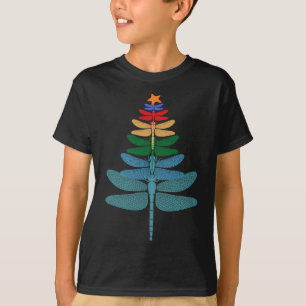 Camiseta Gracioso Dragonfly Árbol de Navidad Navidad Navida