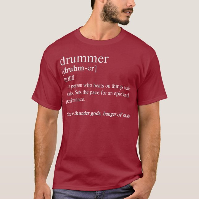Camiseta Gracioso Drummer s Drummer Regalos Definición de t (Anverso)
