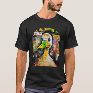 Camiseta Gracioso Duck Retro 90 Estilo Graffiti de arte cal