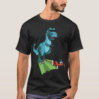 Camiseta Gracioso Duelo De Tractor T-Rex Con Ducha De Céspe