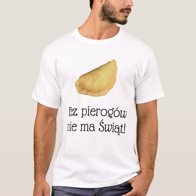Camiseta Gracioso Dupmpling - Navidades polacos Pierogi   (Anverso)