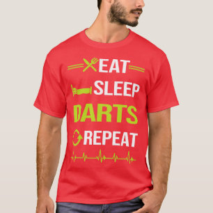 Camiseta Gracioso Eat Sleep Repetir Dardos