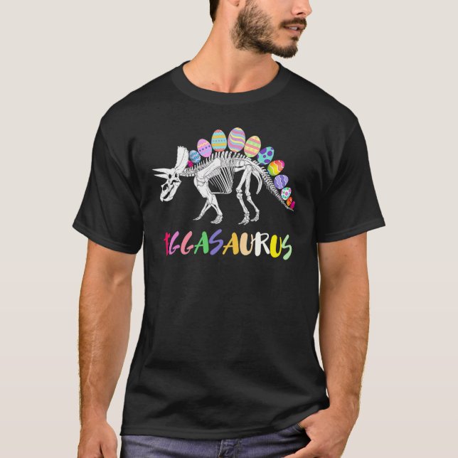 Camiseta Gracioso Eggasaurus Stegosaurus Egg Dinosaur Happy (Anverso)