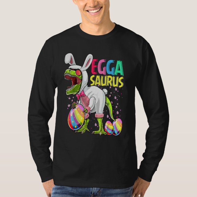 Camiseta Gracioso Eggasaurus Stegosaurus Egg Dinosaur Happy (Anverso)