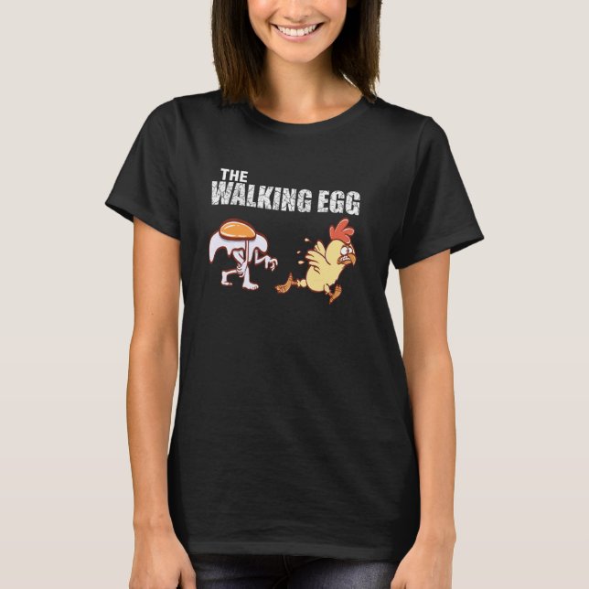 Camiseta Gracioso El Huevo De Caminar Zombie Apocalypse Hal (Anverso)