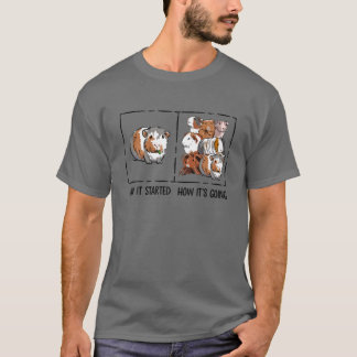 Camiseta Gracioso Encantador De Cerdo De Guinea Cómo Empezó