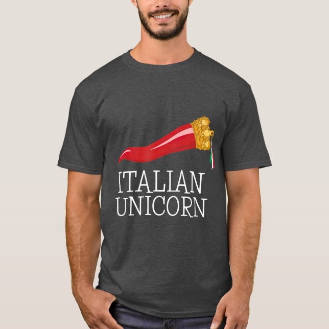 Camiseta Gracioso encanto italiano de suerte Cornicello ita (Anverso)