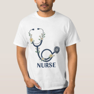 Camiseta Gracioso Enfermero floral Vida Humor médico Hero M