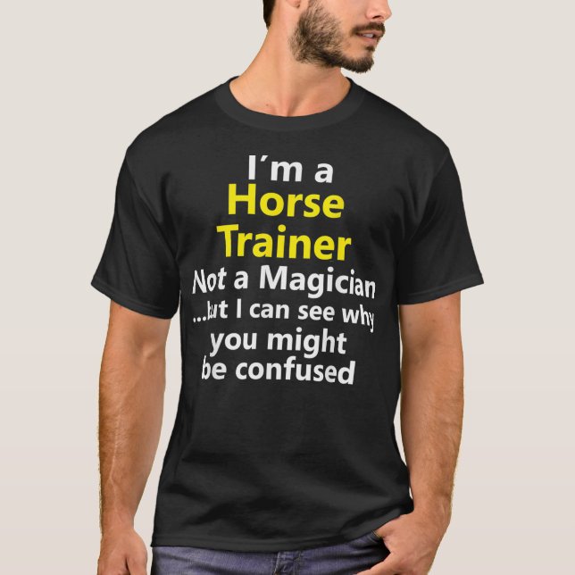 Camiseta Gracioso entrenador de caballos Job Equestrian Gif (Anverso)