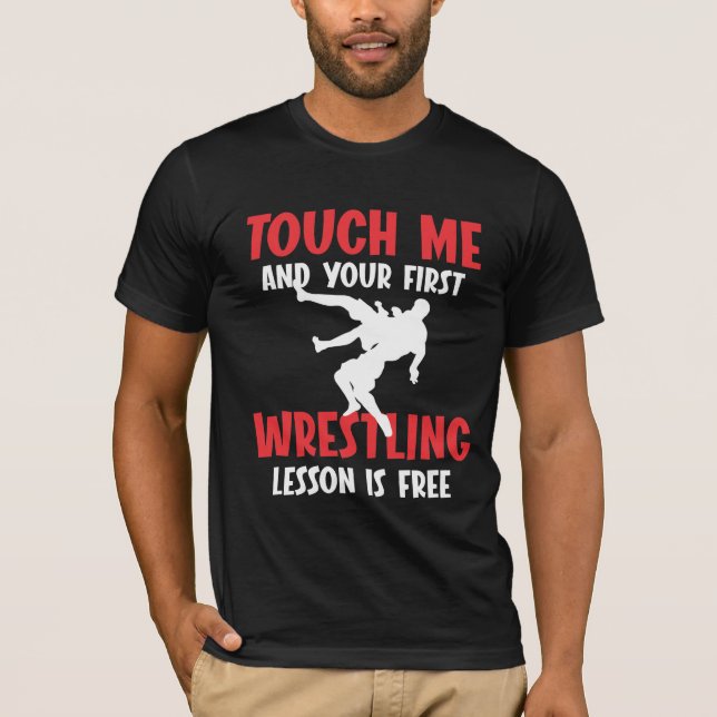 Camiseta Gracioso entrenador de lucha libre Lección Wrestle (Anverso)