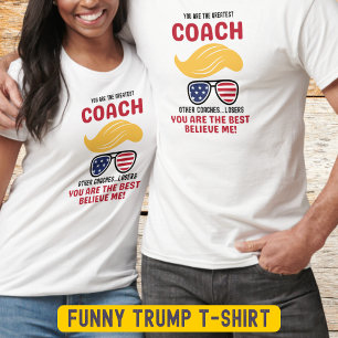 Camiseta Gracioso entrenador Gafas Patrióticas de Sol Trump