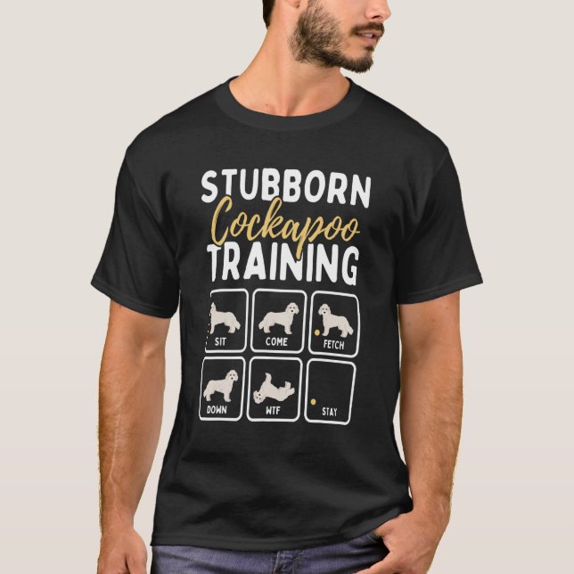 Camiseta Gracioso entrenamiento divertidísimo de Cockapoo - (Anverso)