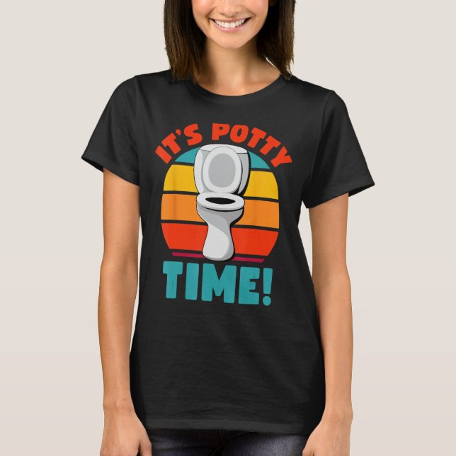 Camiseta Gracioso entrenamiento Potty Es Humor Potty Time T (Anverso)