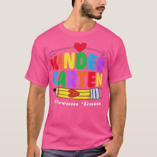 Camiseta Gracioso equipo de Kindergarten vuelve a la escuel