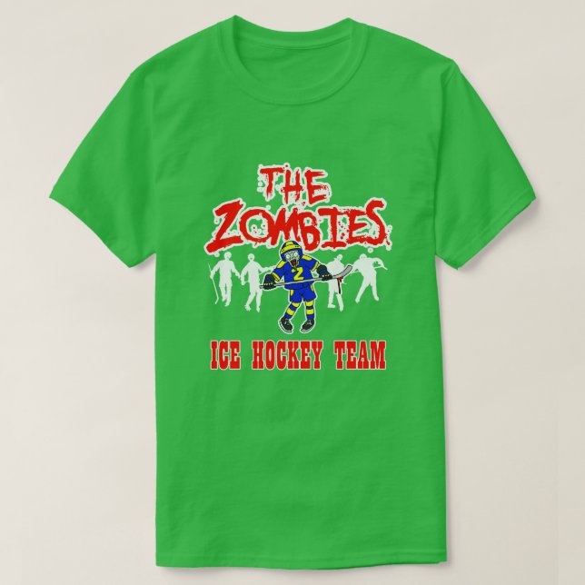 Camiseta Gracioso equipo deportivo zombi toon Hockey para Z (Diseño del anverso)