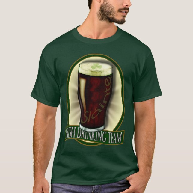 Camiseta Gracioso equipo irlandés de bebidas (Anverso)