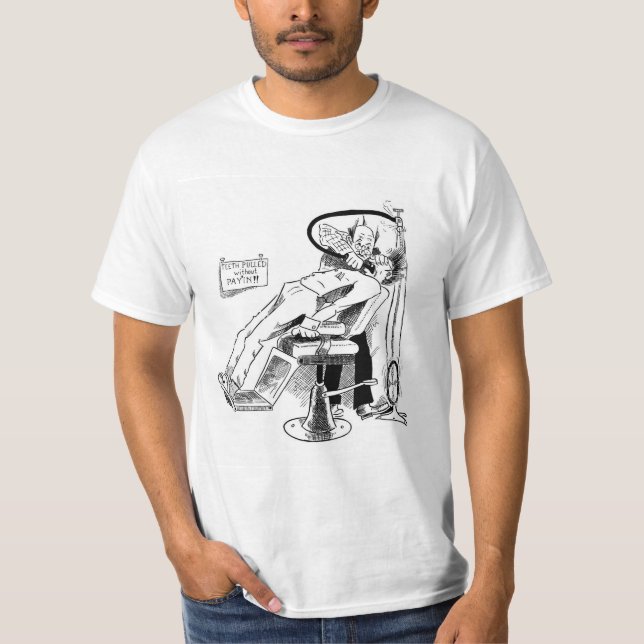 Camiseta Gracioso Esbozo Dentista (Anverso)