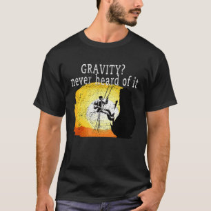 Camiseta Gracioso escalamiento de rock de montaña