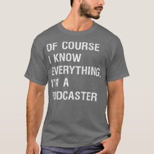 Camiseta Gracioso escritor de podcaster sarcástico
