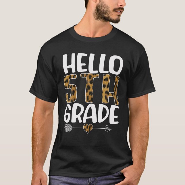 Camiseta Gracioso Escuadrón De 5º Grado - Hola De Quinto Gr (Anverso)