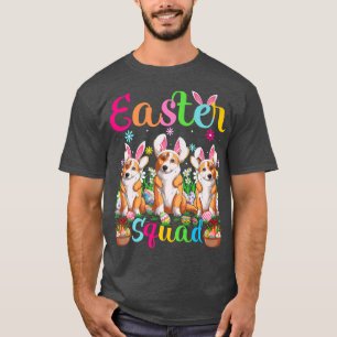 Camiseta Gracioso Escuadrón de Pascua Conejito Oro Welsh Pe