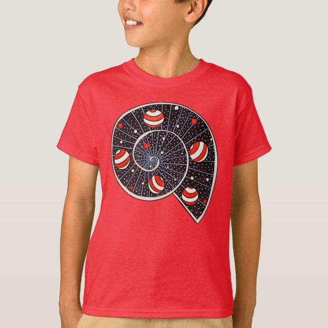 Camiseta Gracioso espacio Espiral Galaxia Niños (Anverso)