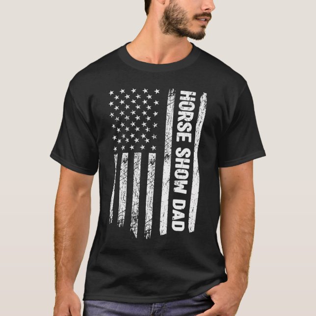 Camiseta Gracioso espectáculo de caballos papá Estados Unid (Anverso)