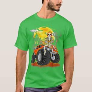 Camiseta Gracioso esqueleto de Halloween Monster-Camión niñ
