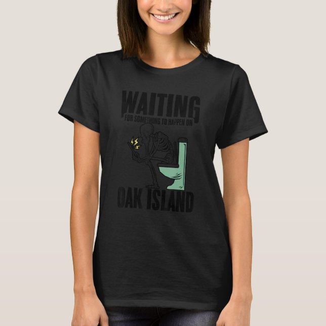 Camiseta Gracioso esqueleto esperando que algo pase (Anverso)