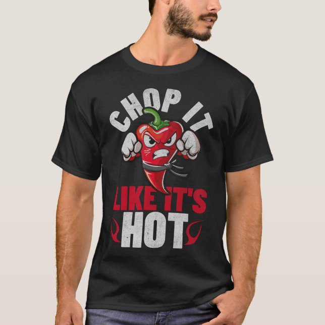 Camiseta Gracioso estilo picante chile karate diseño humor  (Anverso)