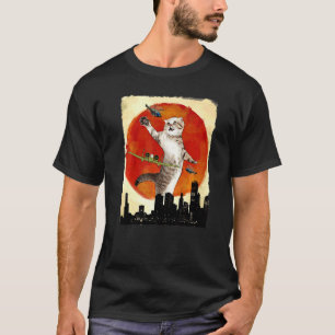 Camiseta Gracioso estilo vintage de arte de gato japonés Su