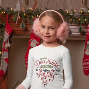 Camiseta Gracioso Estimado Papá Noel Por Favor Define A Los