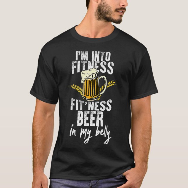 Camiseta Gracioso estoy con la cerveza de fitness en mi vie (Anverso)