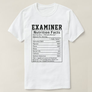 Camiseta Gracioso examen de datos de nutrición regalo del t