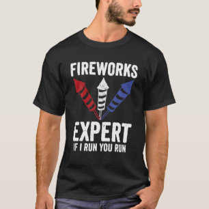Camiseta Gracioso Experto En Fuegos Artificiales 4 De Julio