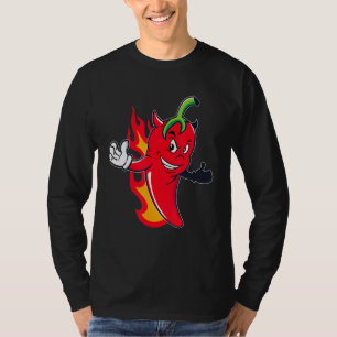 Camiseta Gracioso Extra Sharp Hot Chili Addict Pepper