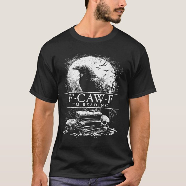 Camiseta Gracioso F-caw-f Books Skulls Gothic (Anverso)