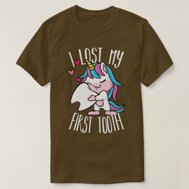 Camiseta Gracioso Fairy Cute Unicorn Perdí Mi Primera (Diseño del anverso)