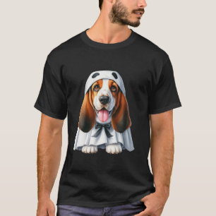 Camiseta Gracioso fantasma Basset Hound Dog Lover Halloween