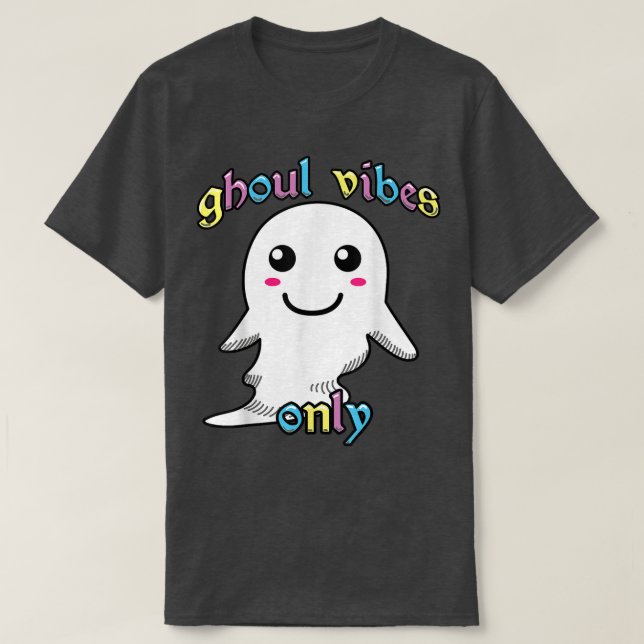 Camiseta Gracioso fantasma de Boo solamente vibra como rega (Diseño del anverso)