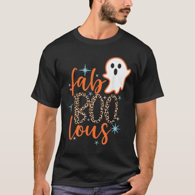 Camiseta Gracioso fantasma de bote Halloween Fab-Boo Lous L (Anverso)