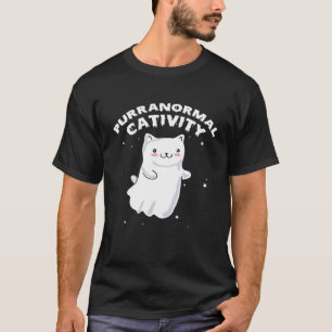 Camiseta Gracioso fantasma de gatos de gatito purranormal H