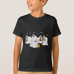 Camiseta Gracioso Fantasma De Vaca Halloween Granjero Trick