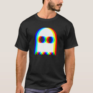 Camiseta Gracioso fantasma Trippy Vaporwave Halloween Techn