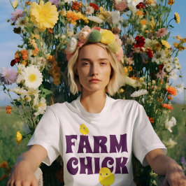 Camiseta Gracioso "Farm Chick"