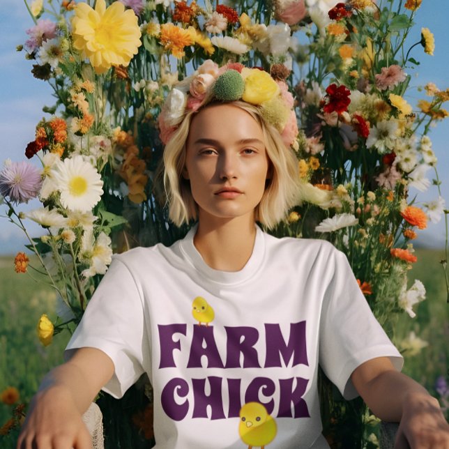Camiseta Gracioso "Farm Chick" (Subido por el creador)