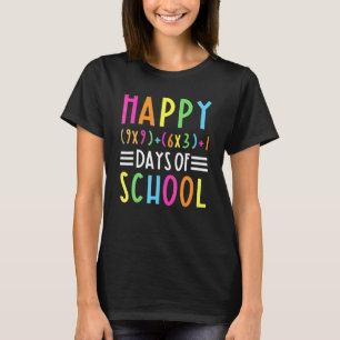 Camiseta Gracioso Feliz 100° Día De Enseñanza De Fórmula De