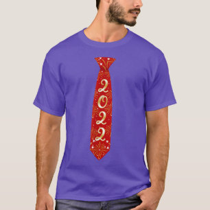 Camiseta Gracioso Feliz Año Nuevo 2022 Red Bow Tie Feliz Añ