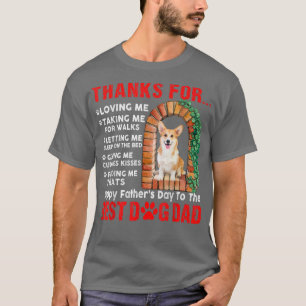 Camiseta Gracioso Feliz Día del Padre Mejor Perro Papá Cute