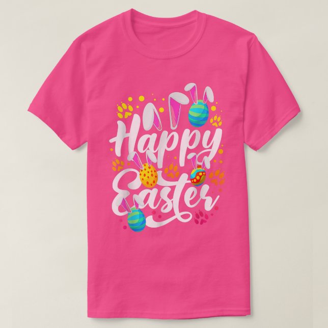 Camiseta Gracioso Feliz Pascua De Pascua Con Conejo De Pasc (Diseño del anverso)